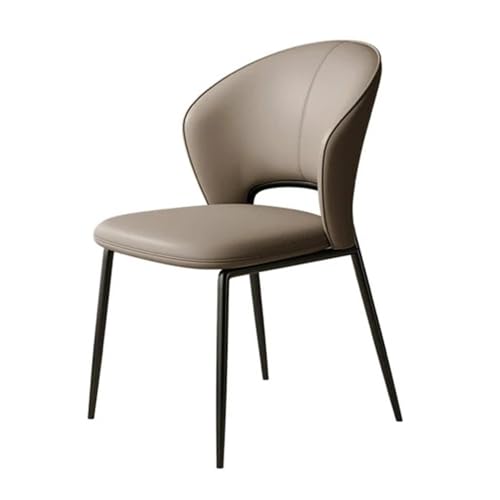 UANFHWZF Esszimmerstühle Mid-Century Modern Esszimmerstühle, Kunstleder gepolsterter Beistellstuhl ohne Armlehnen for Küche und Wohnzimmer(Brown) von UANFHWZF