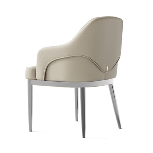 UANFHWZF Esszimmerstühle Mid Century Modern Esszimmerstühle aus Kunstleder mit Metallrahmen for kleine Räume(Silver) von UANFHWZF