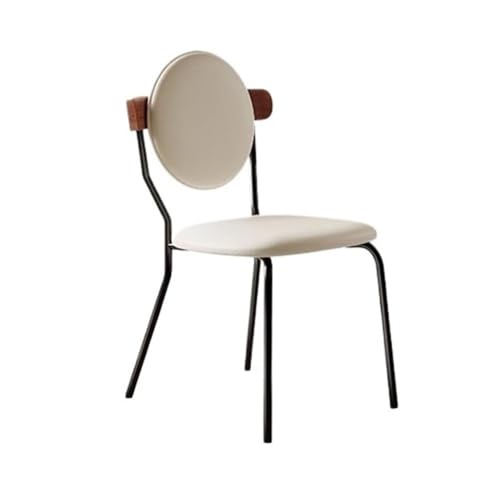 UANFHWZF Esszimmerstühle Mid-Century Modern Esszimmerstühle mit Metallbeinen und gepolsterter Sitzfläche(White) von UANFHWZF