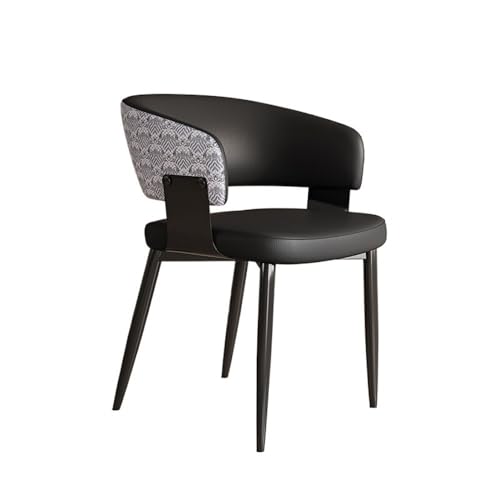 UANFHWZF Esszimmerstühle Minimalistische Esszimmerstühle mit gepolsterter Rückenlehne for Zuhause/Hotel(Black) von UANFHWZF