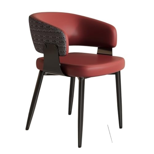 UANFHWZF Esszimmerstühle Minimalistische Esszimmerstühle mit gepolsterter Rückenlehne for Zuhause/Hotel(Red) von UANFHWZF