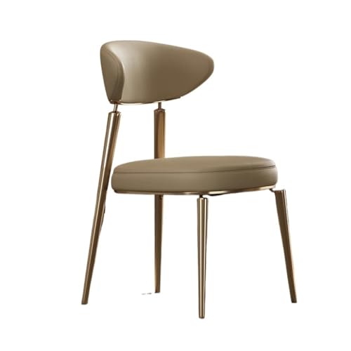 UANFHWZF Esszimmerstühle Moderne Esszimmerstühle aus Leder mit Metallbeinen for Küche und Wohnzimmer(Gold) von UANFHWZF