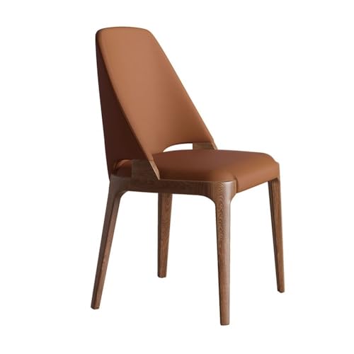 UANFHWZF Esszimmerstühle Moderne Esszimmerstühle aus Leder mit Metallbeinen for Küche und Wohnzimmer(Orange) von UANFHWZF