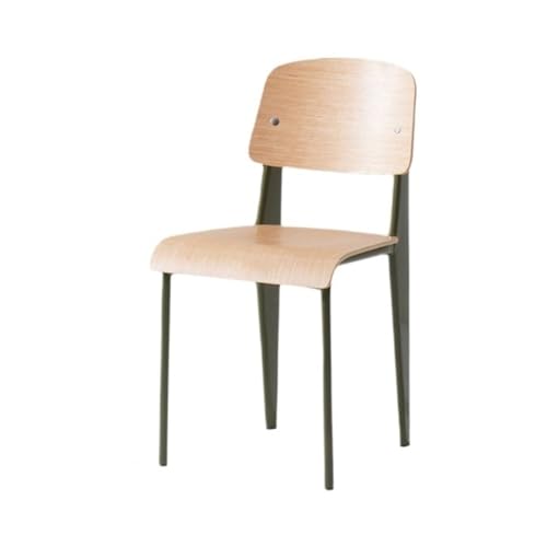 UANFHWZF Esszimmerstühle Moderner Esszimmerstuhl aus Holz mit Metallbeinen for die Küche im Innen- und Außenbereich(Natural) von UANFHWZF