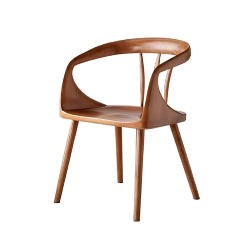 UANFHWZF Esszimmerstühle Moderner Esszimmerstuhl aus Massivholz mit Armlehne - Küchen- und Wohnzimmermöbel(Walnut Color) von UANFHWZF