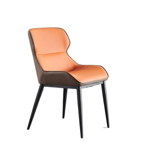 UANFHWZF Esszimmerstühle Moderner Esszimmerstuhl mit minimalistischer Rückenlehne for Zuhause und Restaurant(Orange) von UANFHWZF