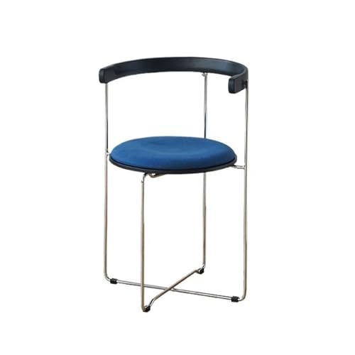 UANFHWZF Esszimmerstühle Moderner Klappstuhl aus Holz mit Stabiler Rückenlehne for ESS- und Schminktisch(Black Blue) von UANFHWZF