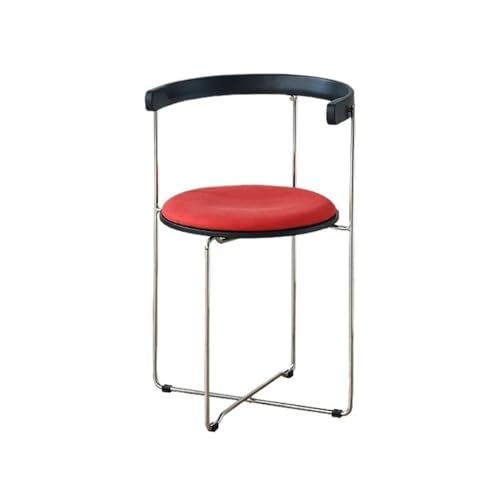 UANFHWZF Esszimmerstühle Moderner Klappstuhl aus Holz mit Stabiler Rückenlehne for ESS- und Schminktisch(Black Red) von UANFHWZF