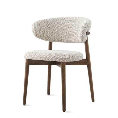 UANFHWZF Esszimmerstühle Nordischer Esszimmerstuhl aus Massivholz, moderner minimalistischer Stoffstuhl for Zuhause/Hotel(Walnut Color) von UANFHWZF