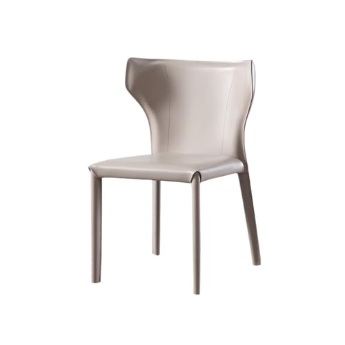 UANFHWZF Esszimmerstühle Nordischer moderner Esszimmerstuhl aus Leder, minimalistischer Schreibtischstuhl for das Home Office(Beige) von UANFHWZF