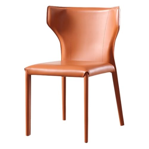 UANFHWZF Esszimmerstühle Nordischer moderner Esszimmerstuhl aus Leder, minimalistischer Schreibtischstuhl for das Home Office(Orange) von UANFHWZF