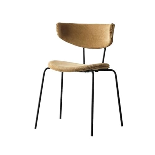 UANFHWZF Esszimmerstühle Vintage Cordstuhl, moderner Küchenstuhl mit ergonomischem Design(Yellow) von UANFHWZF