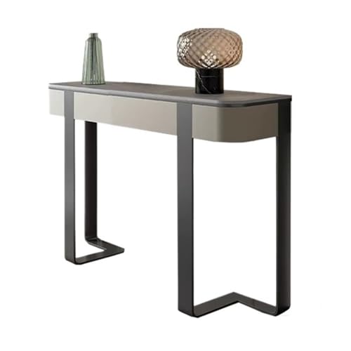 UANFHWZF Konsolentisch, 47" moderner Eingangskonsolentisch mit Kunstmarmorplatte und Metallrahmen Tisch(Gray) von UANFHWZF