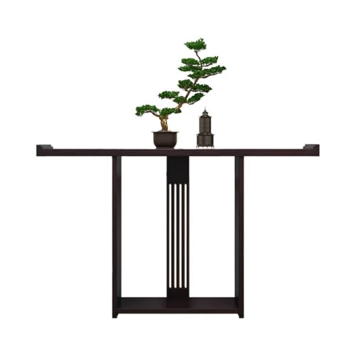 UANFHWZF Konsolentisch, Eingangstisch, moderner Eingangstisch, Streifentisch gegen die Wand, Flurdekoration Tisch(Dark Brown,100cm) von UANFHWZF