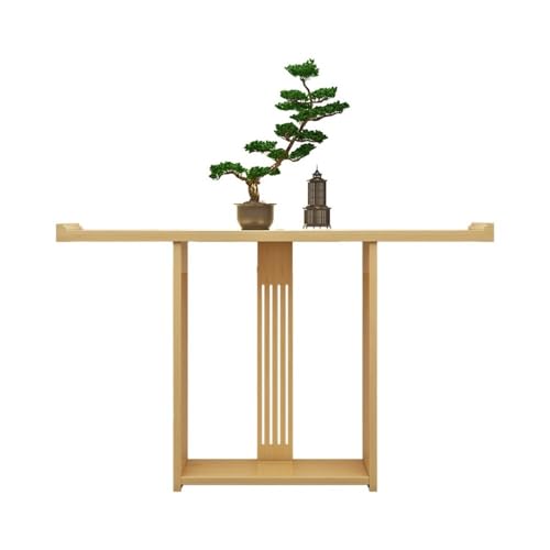 UANFHWZF Konsolentisch, Eingangstisch, moderner Eingangstisch, Streifentisch gegen die Wand, Flurdekoration Tisch(Yellow,80cm) von UANFHWZF