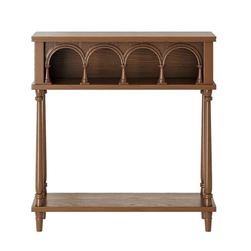 UANFHWZF Konsolentisch, Konsolentisch aus Holz im Landhausstil mit Ablage, 39" Sofatisch for den Eingangsbereich Tisch UANFHWZF Konsolentisch, Konsolentisch aus Holz im Landhausstil mit Ablage, 39" Sofatisch for den Eingangsbereich Tisch von UANFHWZF