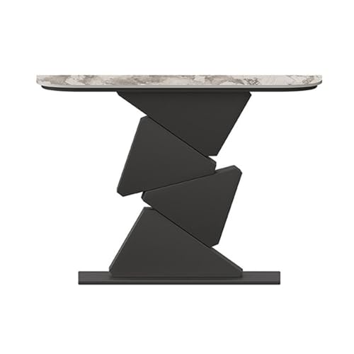 UANFHWZF Konsolentisch, Moderner Konsolentisch aus Kunstmarmor for Eingangsbereich, Wohnzimmer und Flur Tisch(Black,L) von UANFHWZF
