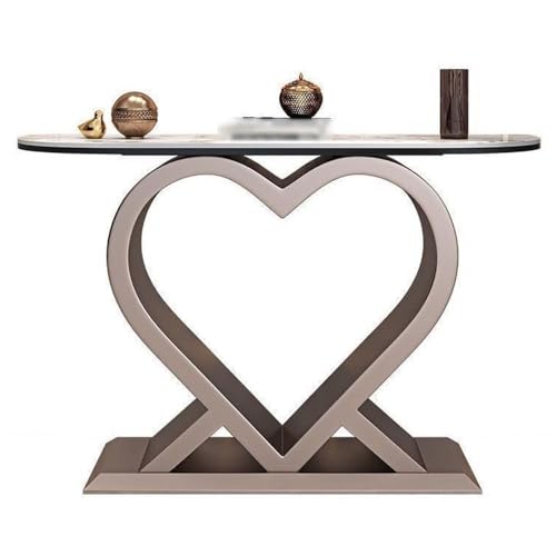 UANFHWZF Konsolentisch, Moderner Konsolentisch mit Kunstmarmorplatte for Eingangsbereich und Wohnzimmer Tisch(Rose Gold,M) von UANFHWZF