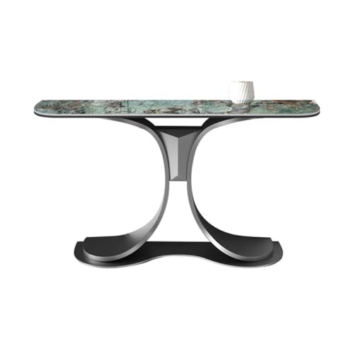 UANFHWZF Konsolentisch, Moderner Konsolentisch mit Marmorplatte und Stahlfuß for den Eingangsbereich Tisch(Black) von UANFHWZF
