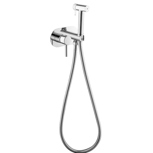 Chrome,Hand-Bidet-Sprayer Für Die Toilette Mit 2 Modi, Bidet-Aufsatzset Aus Messing Mit Schlauch Für Heißes Und Kaltes Wasser, Reinigung Von Stoffwindeln, Haustieren von UAOGPLK