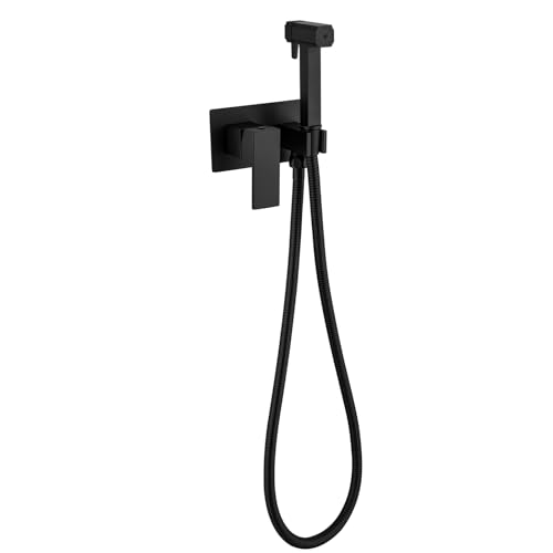 Schwarz,Hand-Bidet-Sprüher Für Die Toilette, Bidet-Aufsatz-Set Mit 2 Modi (Jet/Stream), Messing-Stoffwindel-Mischbatterien Zum Waschen Von Babys von UAOGPLK