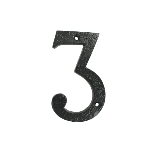 Türnummern 3, Eisen, 10,2 cm, Schwarz von UAP