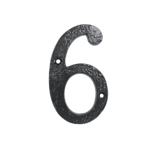 Türnummern 6, Eisen, 10,2 cm, Schwarz von UAP