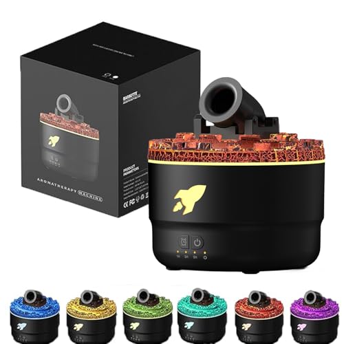 2 Modes Cannon Blast Humidifier Aromatherapy Diffuser with Colorful LED Lights, Blast Turret Humidifier with Timer, Waterless Auto Shut Off (black) von UATARU