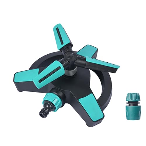 Automatic Lawn Sprinkler, 360 Degree Rotating 3 Arms Adjustable Water Sprinkler for Watering Lawn Plants Flowers Veggies Large Area Garden Sprinkler von UATARU