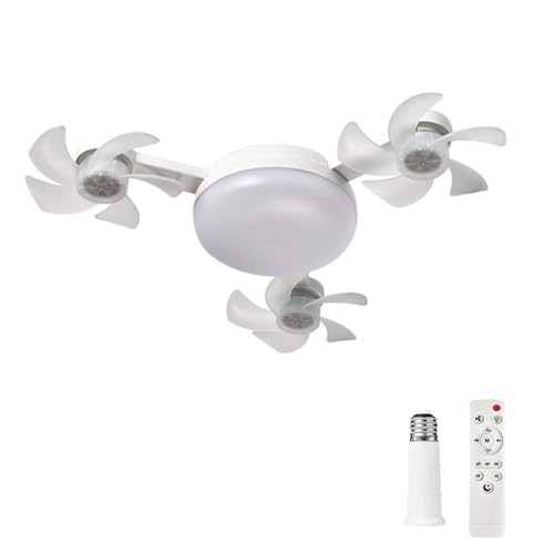 E27 Ceiling Fans with Lights and Remote, 3 Colors Dimmable LED Ceiling Light, Modern Fan Lamp for Bedroom Living Room (A) von UATARU