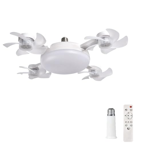 E27 Ceiling Fans with Lights and Remote, 3 Colors Dimmable LED Ceiling Light, Modern Fan Lamp for Bedroom Living Room (B) von UATARU