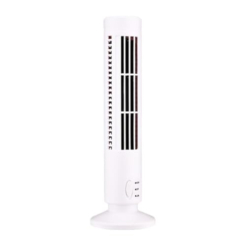 UATARU 2 Speeds Tower Fan, USB Standing Fan Bladeless, Portable Conditioner for Home Offices and Bedrooms (white) von UATARU