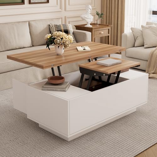 UATARU Coffee Table Height Adjustable, Living Room Sofa Table with Hidden Storage Compartment UATARU Coffee Table Height Adjustable, Living Room Sofa Table with Hidden Storage Compartment von UATARU