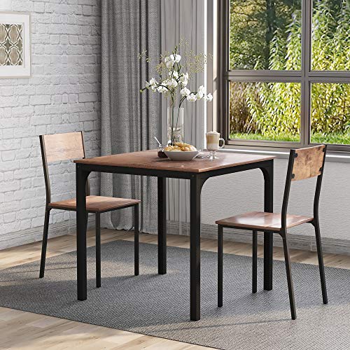 UATARU Dining Room Group 3-Piece Dining Set, Space-Saving Kitchen Table Balcony Table Set, Dining Table with 2 Chairs Set UATARU Dining Room Group 3-Piece Dining Set, Space-Saving Kitchen Table Balcony Table Set, Dining Table with 2 Chairs Set von UATARU