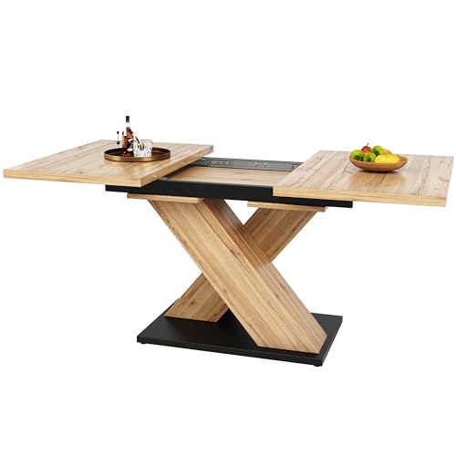 UATARU Extendible Kitchen Table, Dining Room Table Coffee Leisure Table for 6–8 People von UATARU