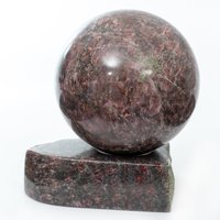 Granat Pyrope & Chromdiopsid in Olivin Matrix Kristall Kugel 5, 5 cm Mit Standstein #4324T - Aheim, Norwegen von UAmineral