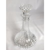 Antiker Edwardian Schliff Glas Dekanter von UAntiquesByEJ