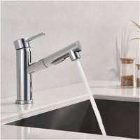 Küchenarmatur ausziehbar Wasserhahn Küche mit 2 Strahlarten Geschirrbrause Spültischarmatur Armatur 120° Schwenkbar Messing Armatur Einhandmischer von UBEEGOL