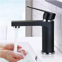 Ubeegol - Badarmatur Schwarz Wasserhahn Bad Waschtischarmatur Mischbatterie Bad Waschbecken Armatur für Badezimmer Einhandmischer Waschtischmischer von UBEEGOL