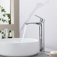 Ubeegol - Waschtischarmatur Schwarz mit Hohem Auslauf – Einhebelmischer aus Edelstahl, Warm- und Kaltwasserregelung, Modernes Design Ubeegol - Waschtischarmatur Schwarz mit Hohem Auslauf – Einhebelmischer aus Edelstahl, Warm- und Kaltwasserregelung, Modernes Design von UBEEGOL