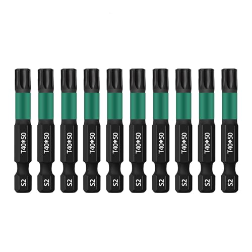 UBESTHS Torx Bit T40, Schraubendreher Bits Set 10 Stück, 1/4" Sechskantschaft, 50mm Länge mit Box von UBESTHS