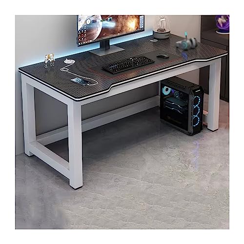 UBFSNKVX Büro-Schreibtisch, PC-Desktop-Tisch, doppelter Desktop-Schreibtisch für Studenten, Zuhause, Schlafzimmer, Arbeitszimmer, Büro-Schreibtisch, einfacher Gaming-Tisch, PC-Tisch, PC-Schreibtisch von UBFSNKVX