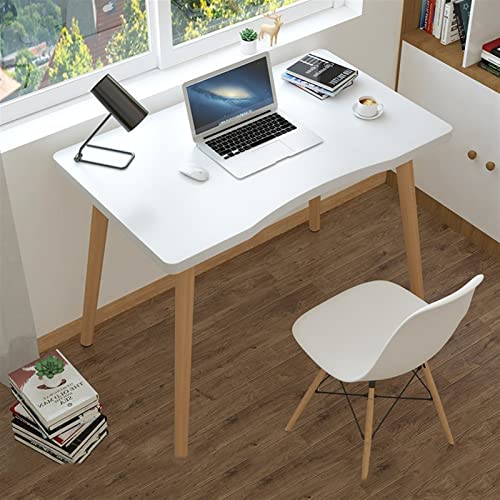 UBFSNKVX Büro-Schreibtisch, moderner Holz-Schreibtisch, Kleiner PC-Laptop-Schreibtisch mit ergonomischer Bogen-Schreibtischplatte und Holzbeinen, einfache Heim-Schlafzimmer-Möbel, PC-Schreibtisch von UBFSNKVX