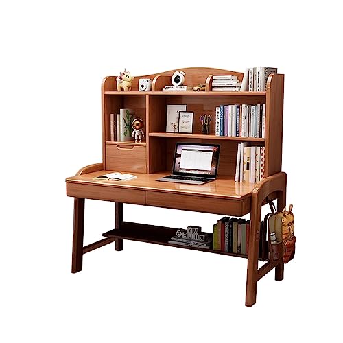 UBFSNKVX Büroschreibtisch, komplett aus Massivholz, Schreibtisch für Zuhause, Bücherregal, EIN Tisch, Schlafzimmer, Kinderarbeitstisch, PC-Tisch, PC-Schreibtisch von UBFSNKVX