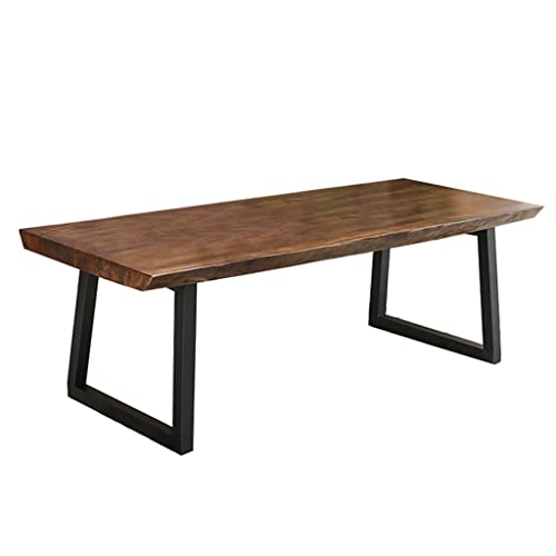 UBFSNKVX Büroschreibtisch aus massivem Holz, 8 cm Dicke Tischplatte aus Kiefernholz, moderner minimalistischer Esstisch/persönliche Werkbank von UBFSNKVX