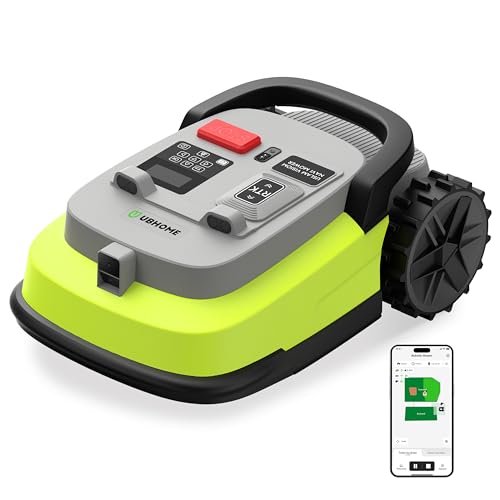UBHOME M10 Rasenmäher Roboter, Mähroboter ohne Begrenzungskabel für Rasenflächen bis 1200m², Vision+RTK Fusion-Mapping,Smart-Navigation, Hindernisvermeidung, App-Steuerung von UBHOME