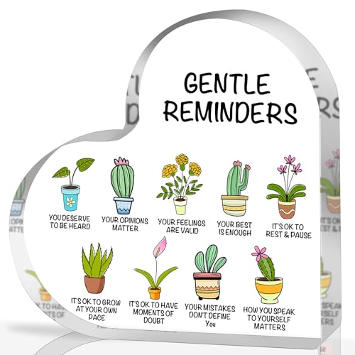 Sanfte Erinnerungen, positive Bestätigungen, Desktop-Kunst-Dekorationen für Zuhause, Therapie, Büro, Schule, Beratungsbüro, psychische Gesundheit, Bewusstseinsgeschenke von UBLURO