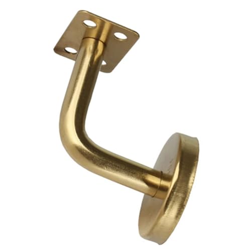 10 Stück Gold Handlaufhalterung Treppengeländerhalterung Balustrade Wandmontage Wandhalterungen Unterstützung Handlauf Hardware Handlauf für Treppengeländer(Flat) von UBOHUZ