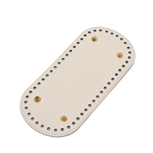 10pc Oval Lange Boden for Gestrickte Tasche PU Leder Taschen Zubehör Handtasche Basis Handarbeit Mit Löchern DIY Häkeln Für Tasche Häkeln(Beige) von UBOHUZ