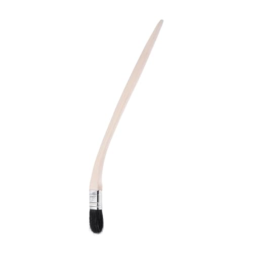 4 stücke Gebogen Heizkörper Pinsel Borsten Mit Lange Holz Griff for Wand Behandlung Schwarz Für Wasserbasierte Farben(17inch L 2inch W) von UBOHUZ
